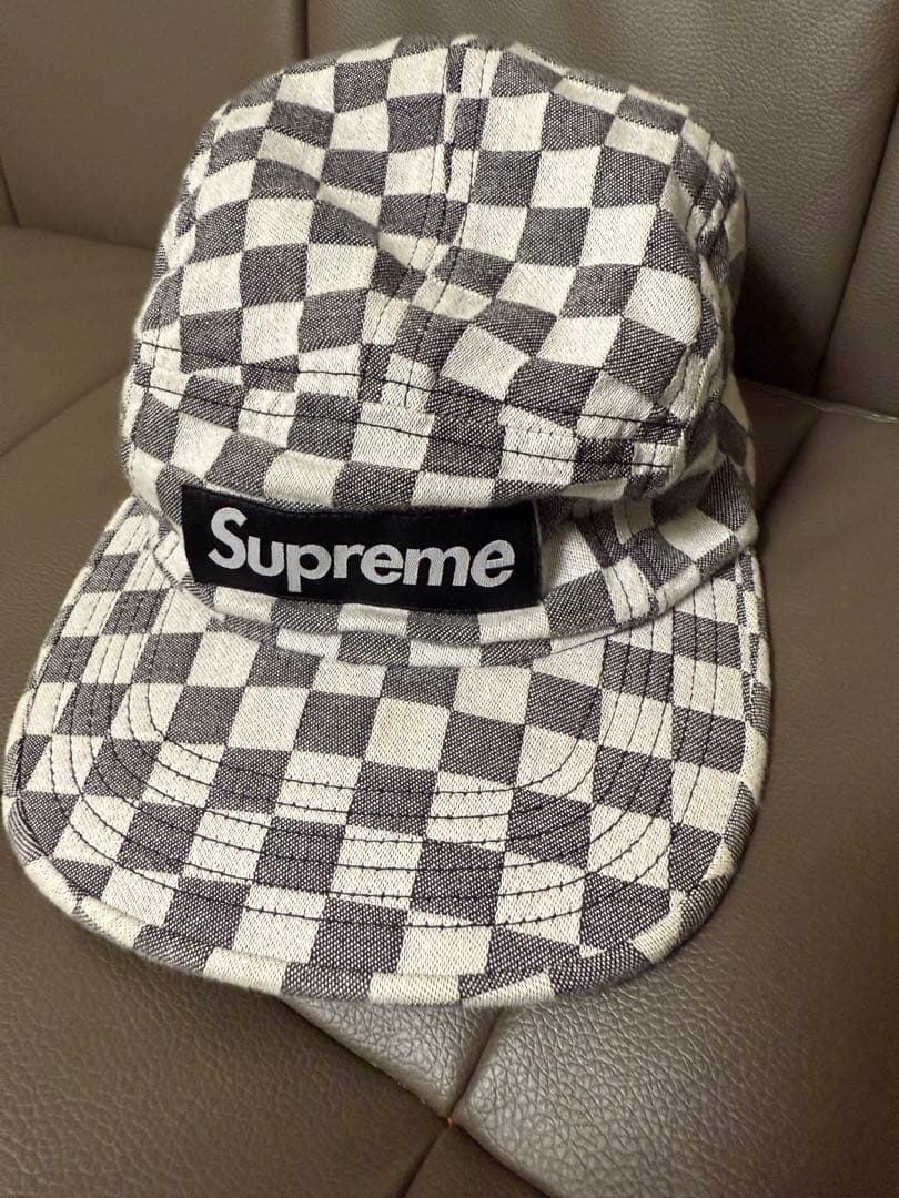 Supreme チェック柄キャップ