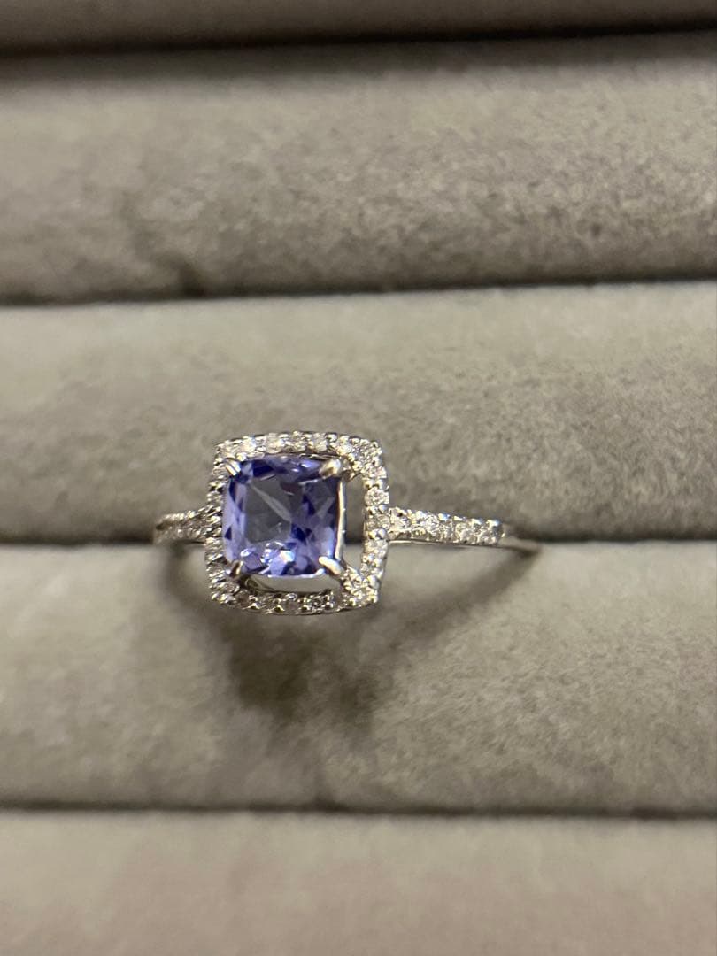 最終K14WGタンザナイト取り巻きリング