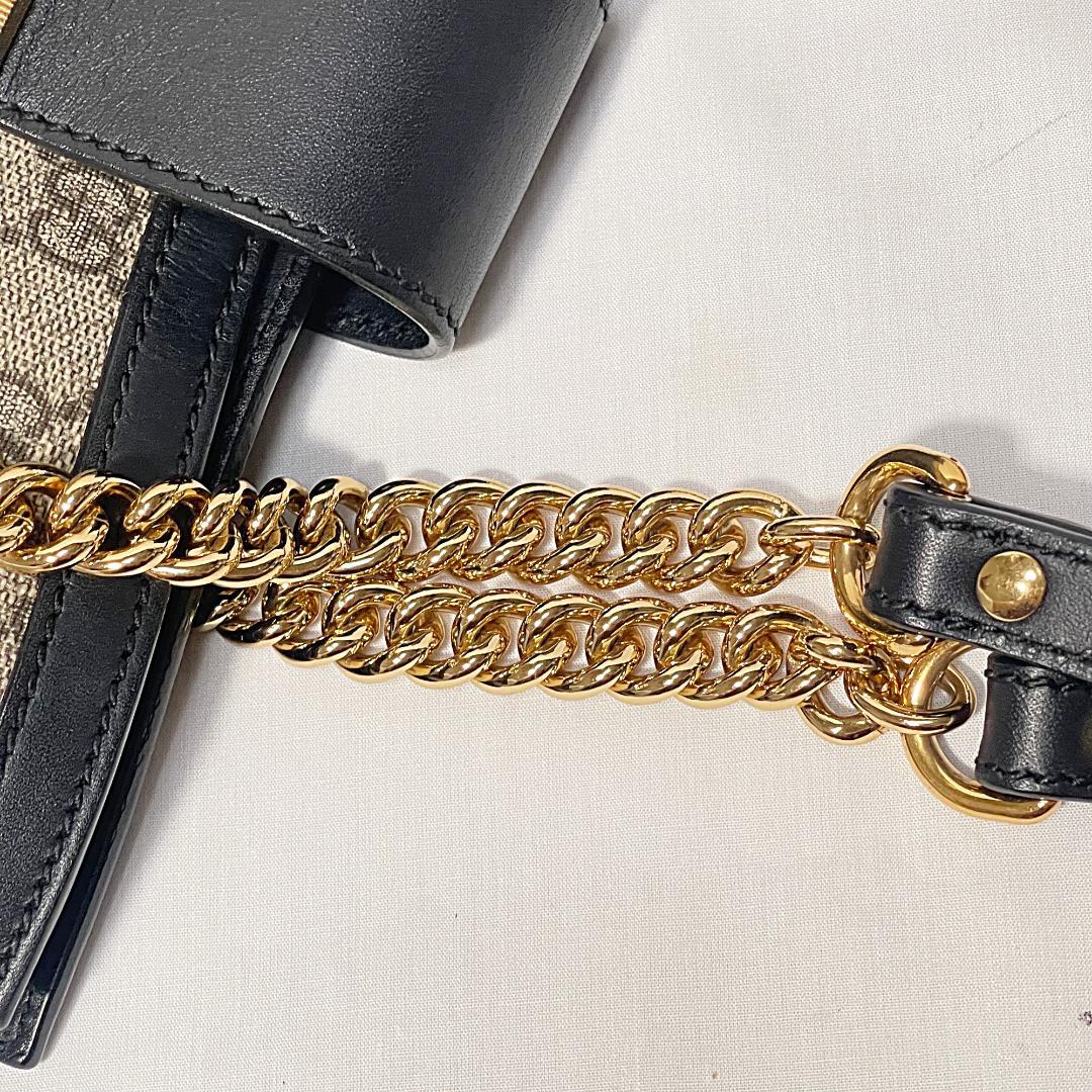 GUCCI グッチ パドロック GGスプリーム ハンドバッグ チェーンショルダー