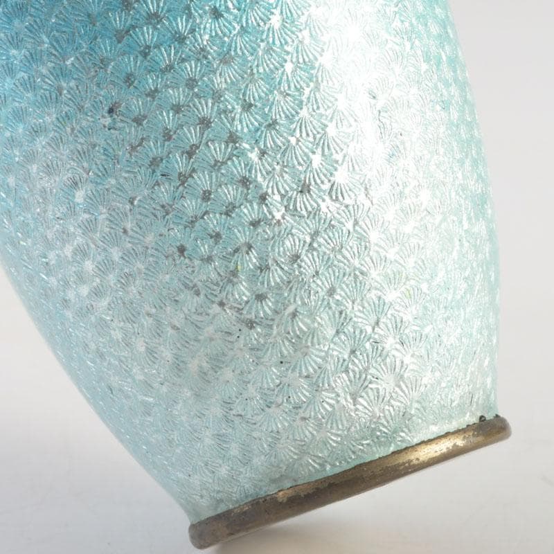 中国 古七宝琺瑯彩 龍文瓶 唐木台 時代箱付 V 9724｜中国