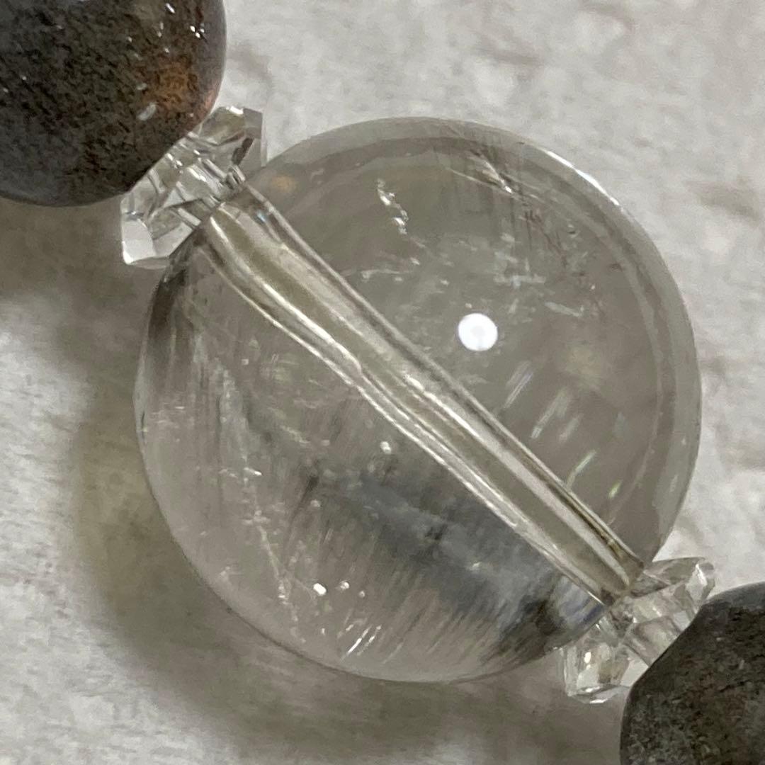 プラチナルチル×ラブラドライトのブレスレット