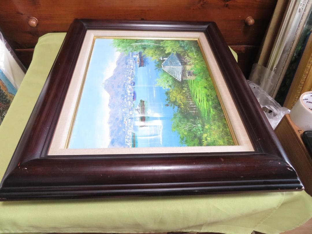 ◆　小林幸三　「　長崎港　」　油彩　F6号　真作保証　◆