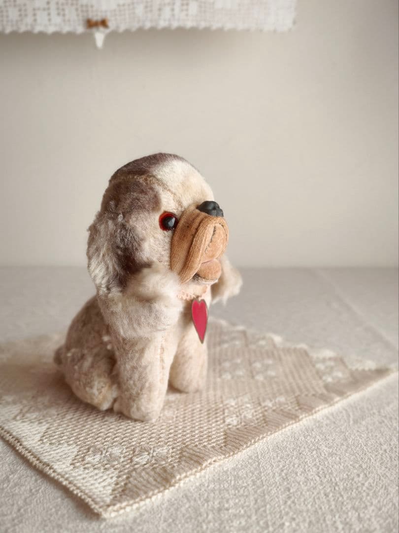* vintage dog ♡ ハートのワンポイント キュートな ワンちゃん