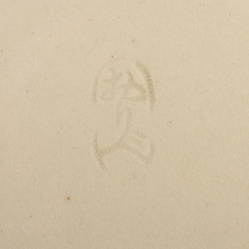 織部焼　四方皿　銘々皿　六客　在銘　共箱　C　6961