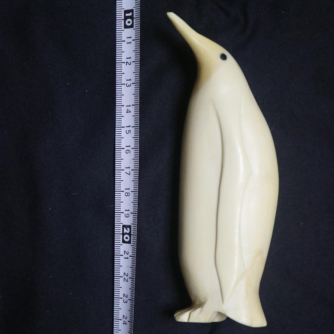 マッコウクジラの歯 ペンギンの置物 マッコウクジラの歯 ペンギン置物