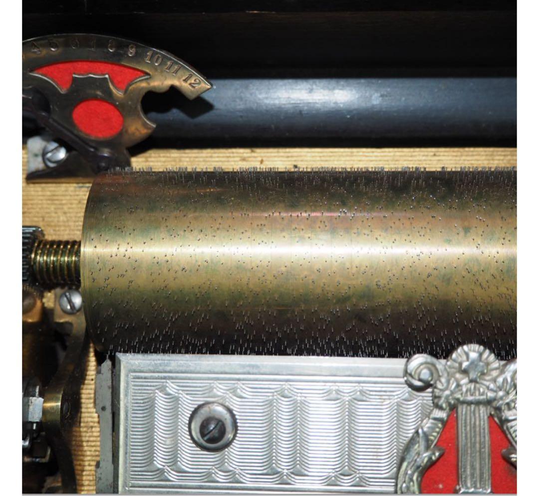 送料無料博物館級19世紀半ば頃スイス製オルゴール 稼働品幅48cm重8.3