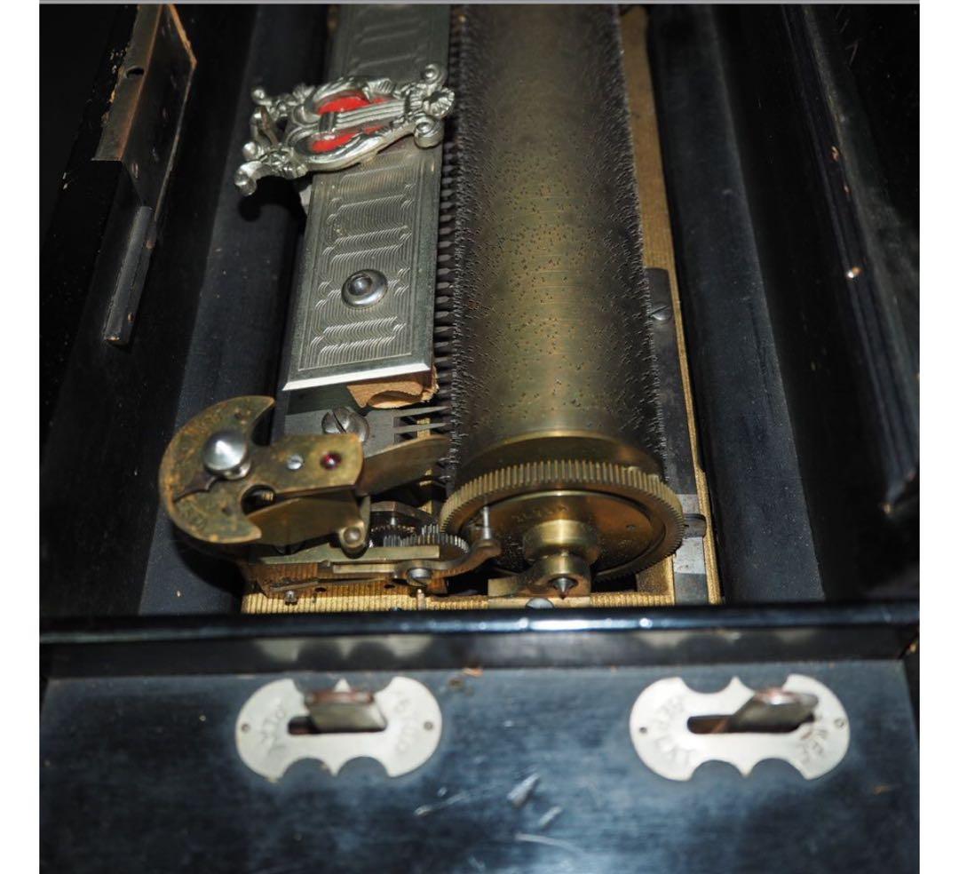 送料無料博物館級19世紀半ば頃スイス製オルゴール 稼働品幅48cm重8.3