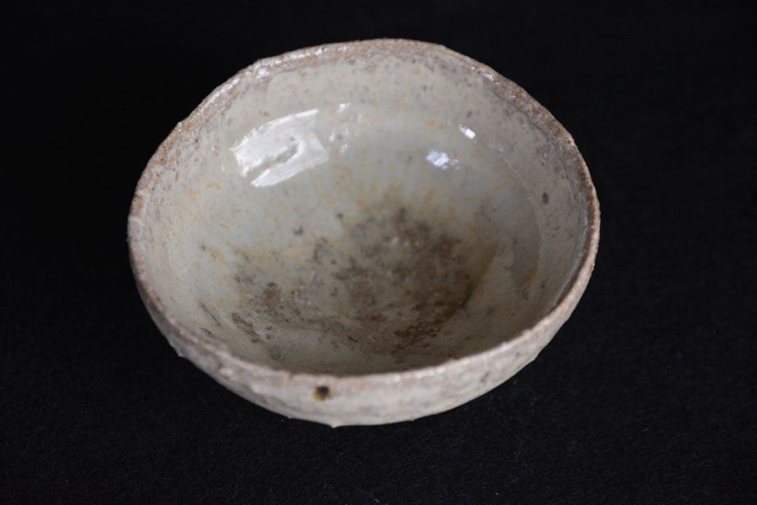 川上清美】粉引 斑唐津 盃 ぐい呑