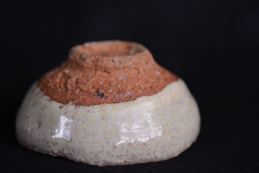 川上清美】粉引 斑唐津 盃 ぐい呑