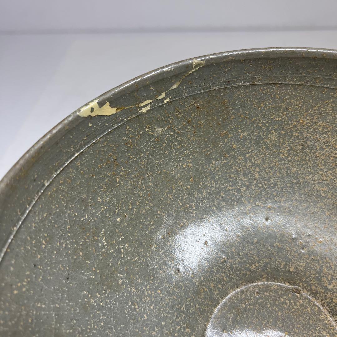 高麗青磁　大鉢　木箱付　直径約20.5㎝ 東Y7-0527①