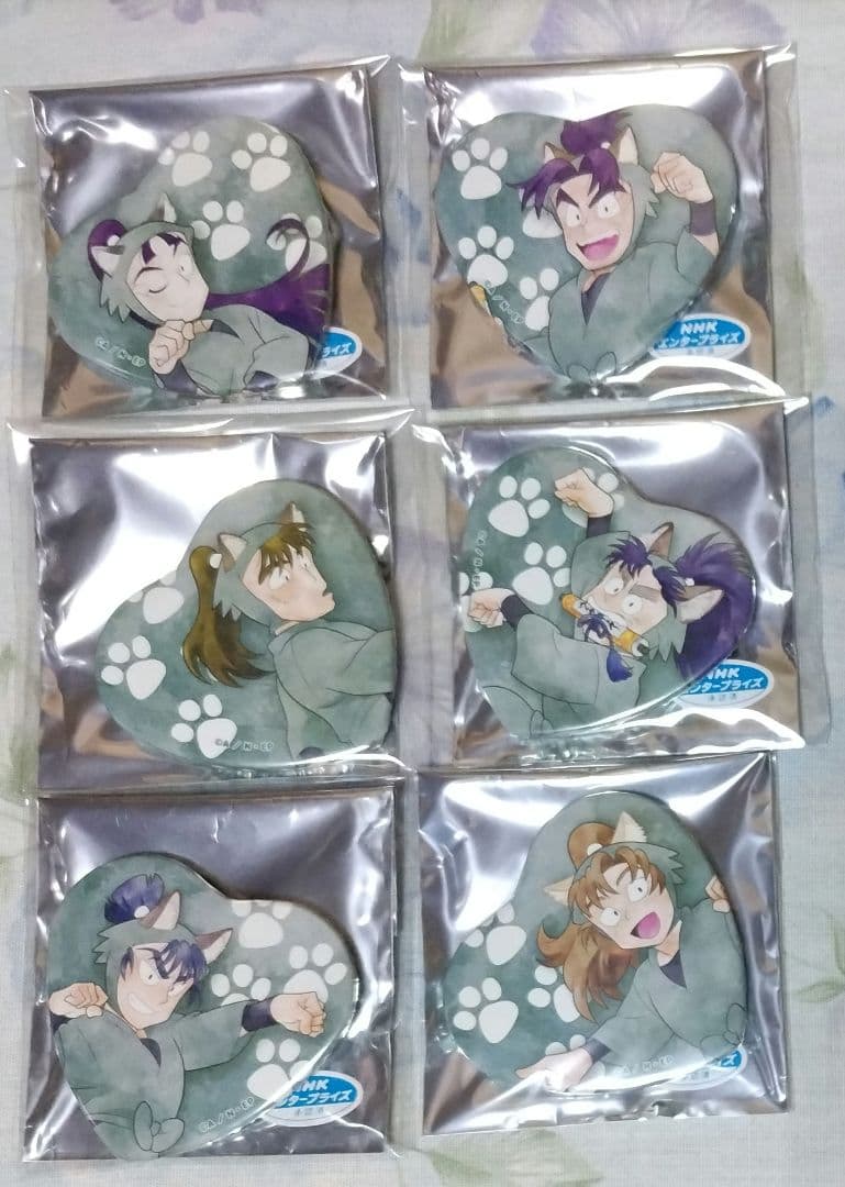 忍たま乱太郎 ナンジャタウン ハート缶バッジ 6年生コンプセット