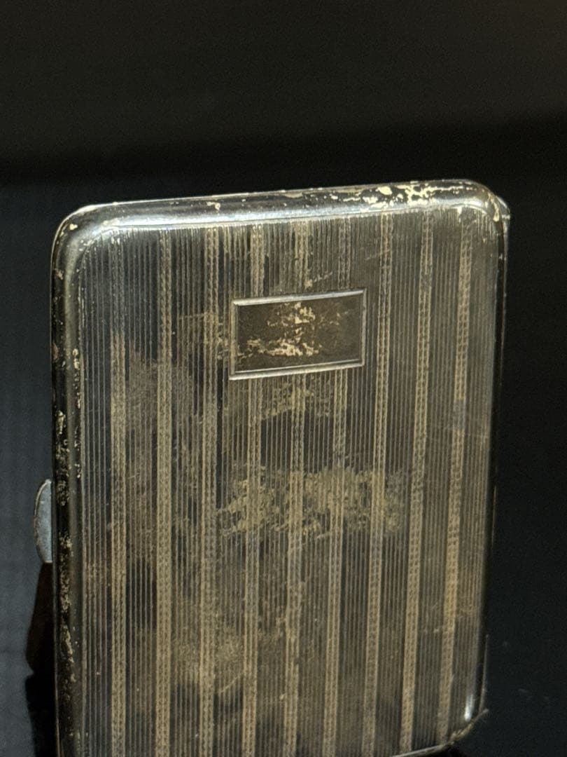 銀無垢 SILVER 950 刻印 銀製 煙草ケース アールデコ 約67.6g
