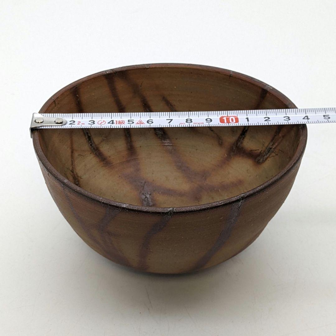 岡山県重要無形文化財 浦上善次 備前焼 緋襷茶盌 共箱合布 抹茶碗 抹茶茶碗