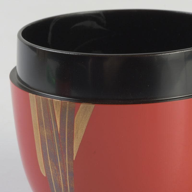 茶道具 山中塗 坂下雄峰作 水仙蒔絵 セール中 大棗 共布共箱 M 9654