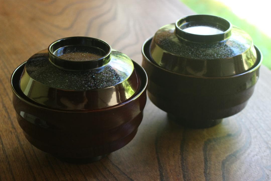 時代逸品！極上塗分け螺鈿塗の美しい煮物椀2点（検輪島塗蒔絵