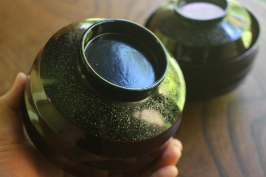 時代逸品！極上塗分け螺鈿塗の美しい煮物椀2点（検輪島塗蒔絵