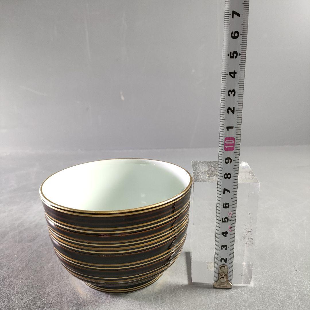 A940-6/京焼/貴古 造/一二三節紋碗5客/茶器/