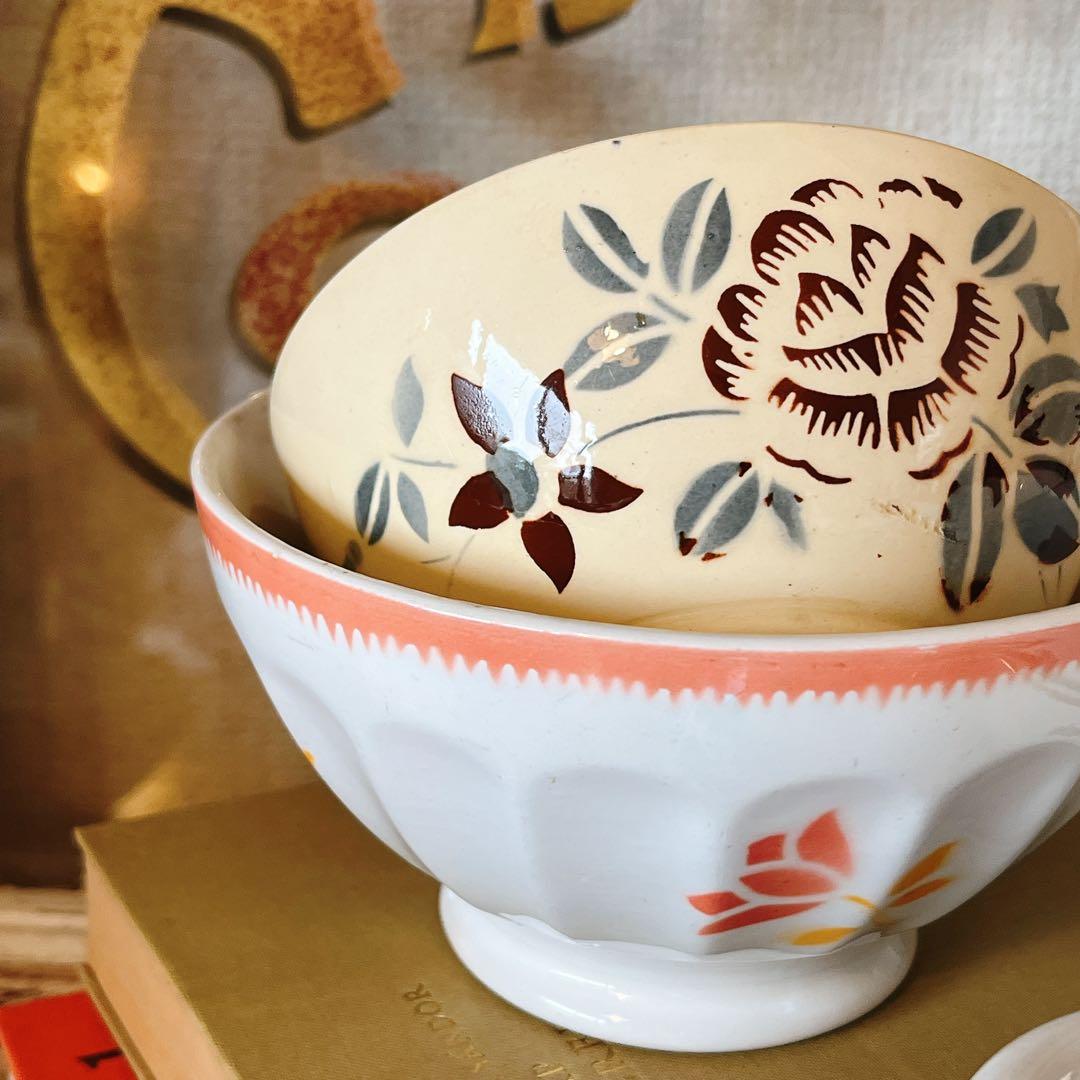 DIGOINサルグミンヌシックな花模様のカフェオレボウル