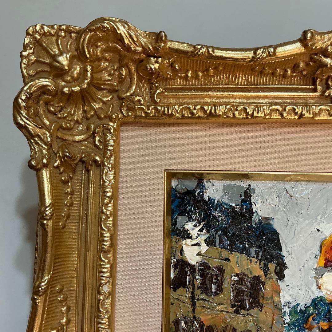 絵画・額縁・油絵・渡部ひでき・パリの街角・洋画・色紙・美術品・インテリア・雑貨