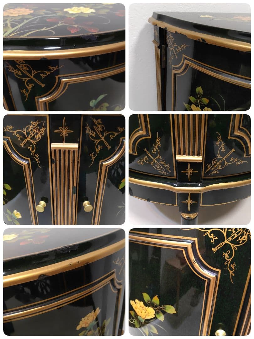 シノワズリ様式 ハンドペイント コンソール キャビネット 飾り棚