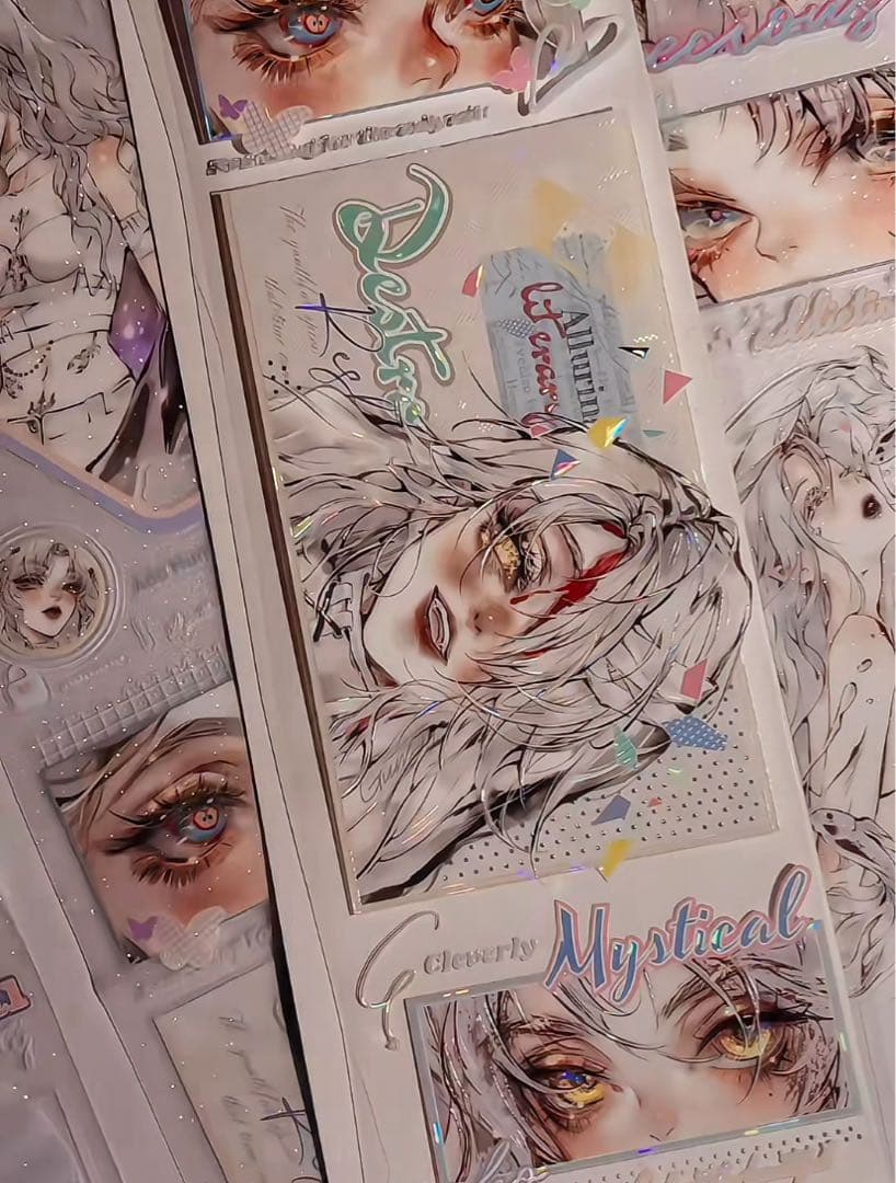 8577】海外 マステ 5m巻売り 貝殻光マスキングテープ 人物系