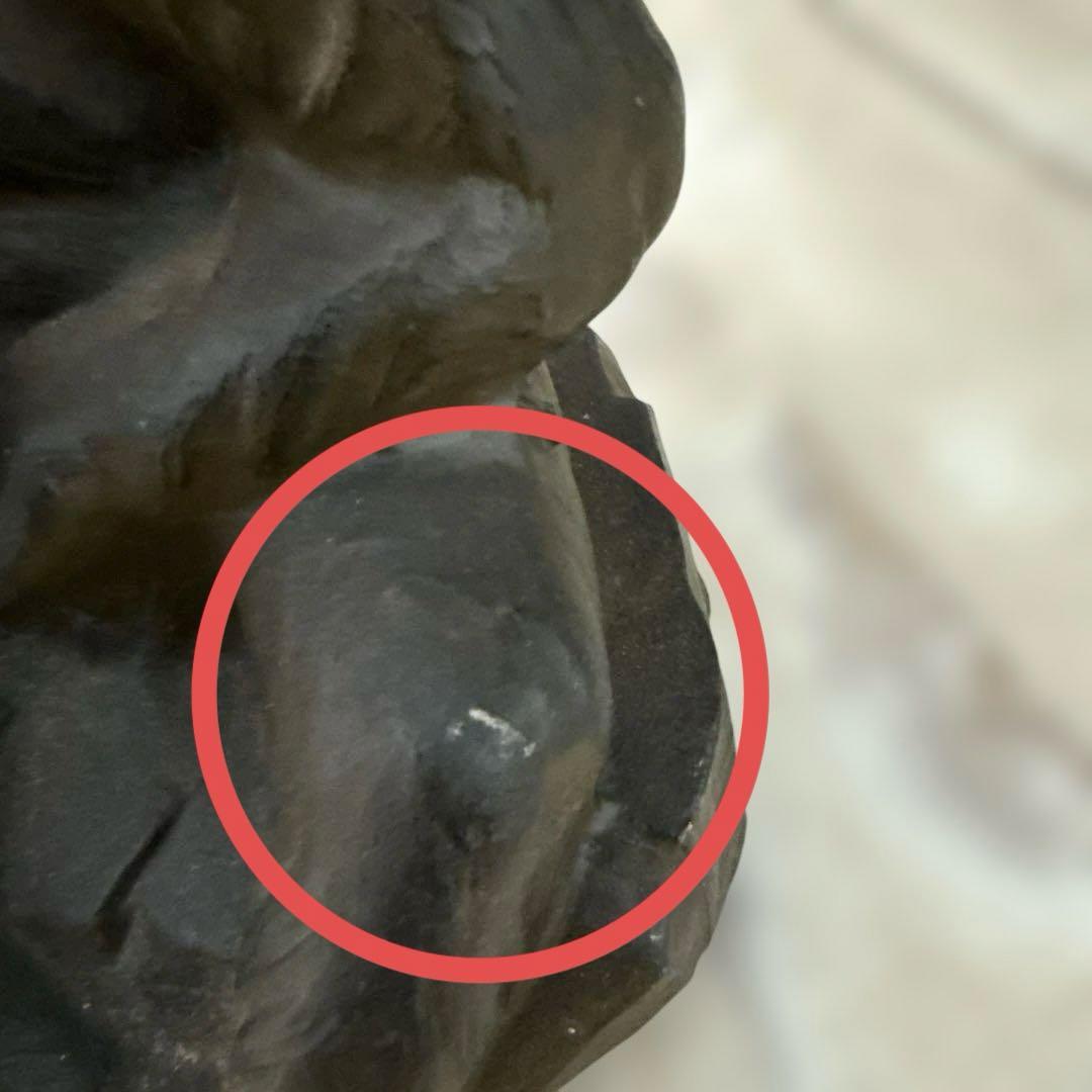 高岡鉄器 環水作 鉄製 猿の置物 約20cm オプジェ