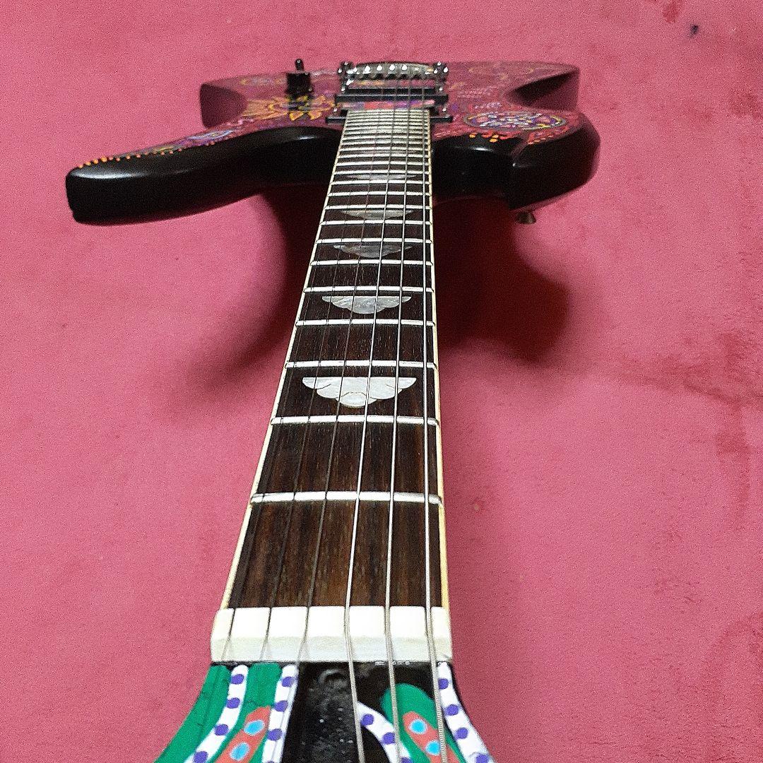 【良・美品】サイケペイント(改)・hideモデル。モッキンバードエレキギター。
