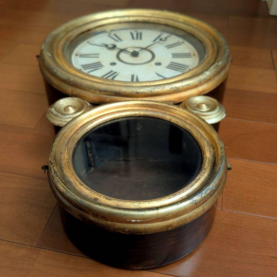 四つ丸　アンティーク掛時計　古時計　ダルマ時計　イングラハム掛時計