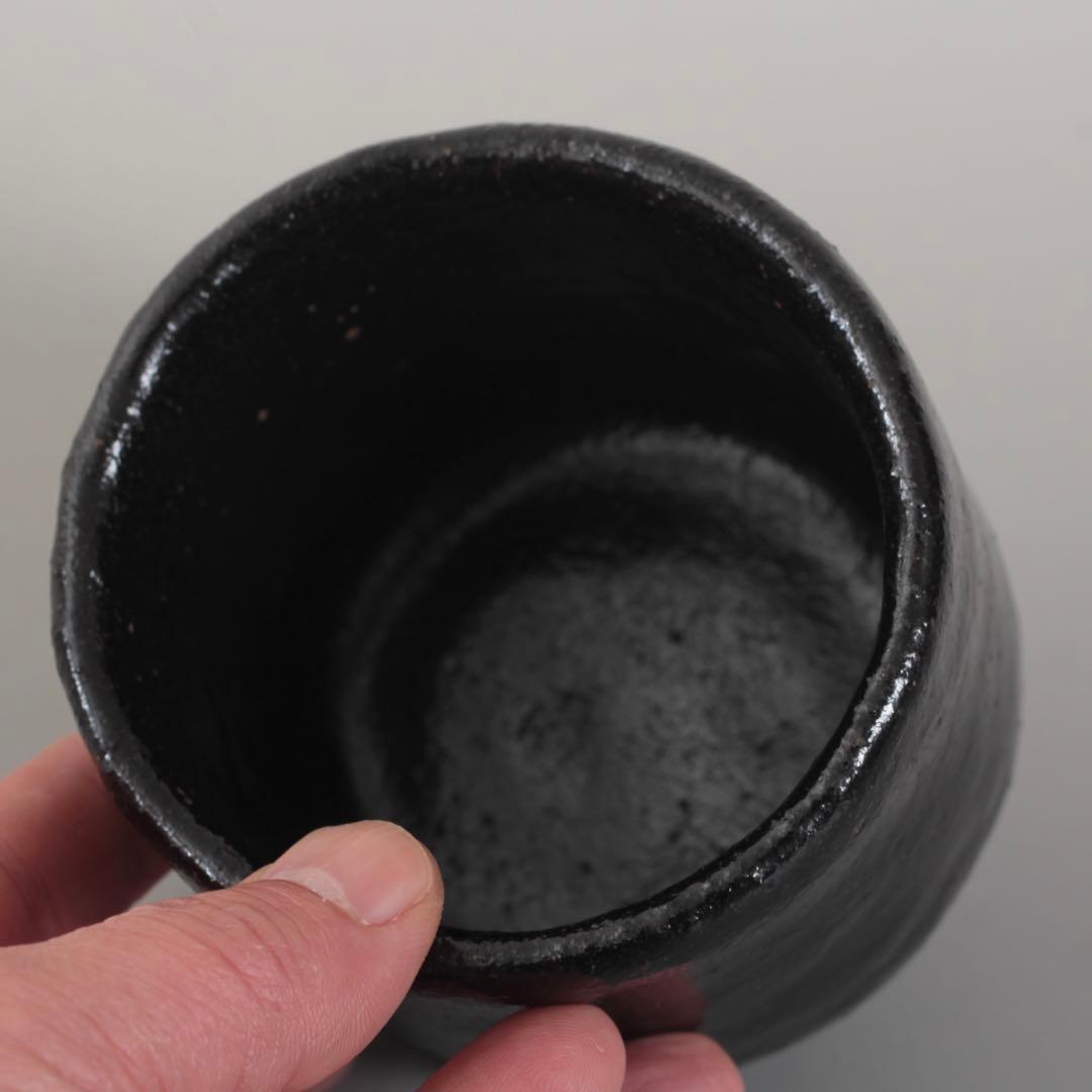 bluesky様専用 黒楽 筒茶碗 茶道具 古道具 アンティーク