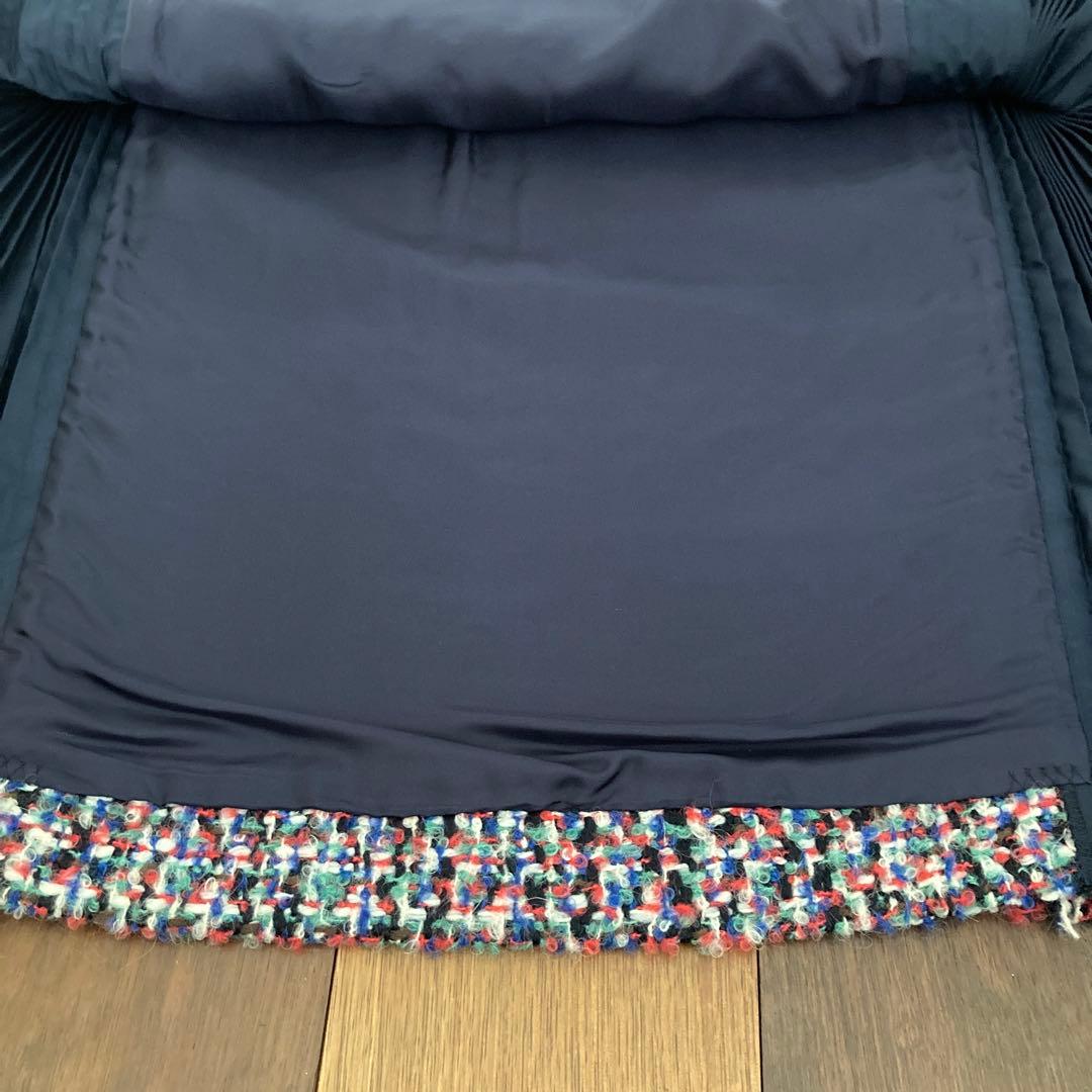 【美品】sacaiマルチカラーツイードスカート