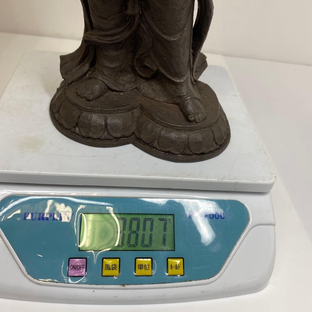 喜多敏勝　ブロンズ「幸笛」　共箱　3807g トヒト　東さ7-0713☆2F