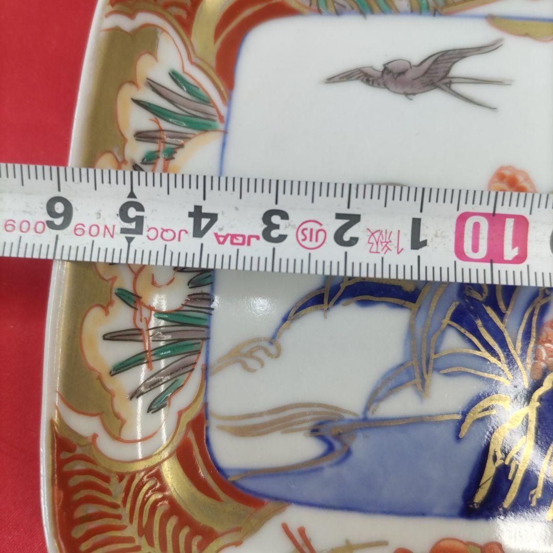有田焼 伊万里焼 古伊万里 金彩 色絵 小皿 角皿 長角皿 5客セット