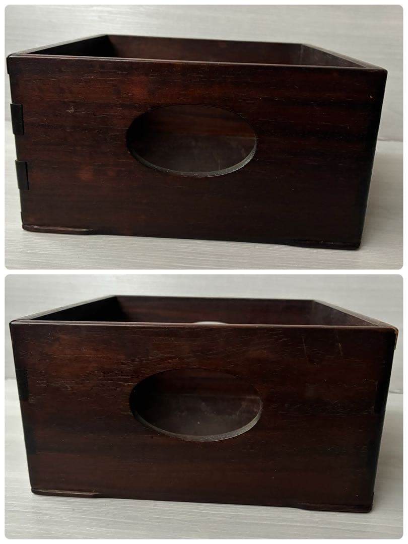 煙草盆 茶道具 九谷焼 陶器 角福 青手 灰入れ 竹灰吹 木箱 年代