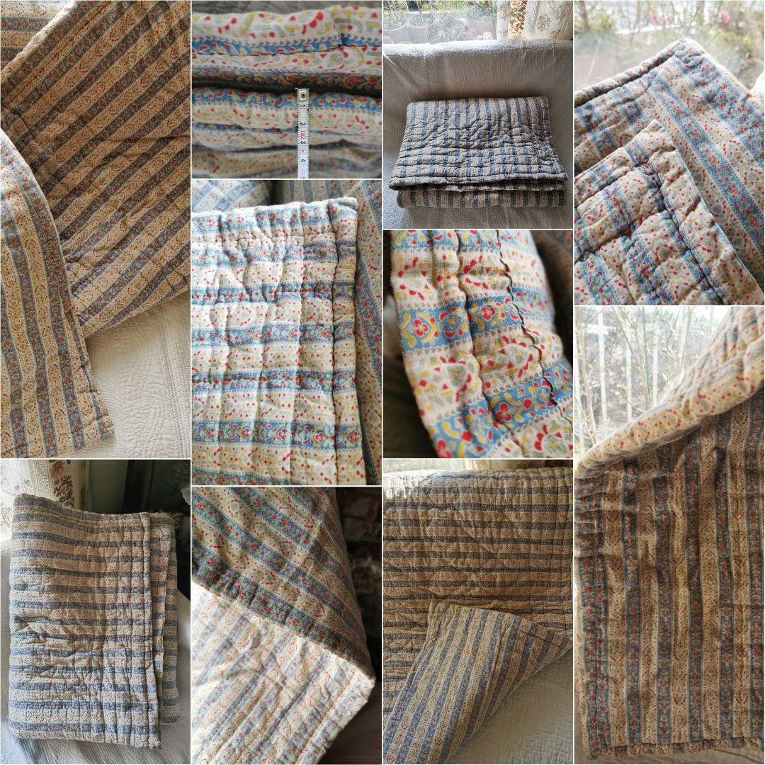 アンティーク両面フレンチファブリック プロヴァンスブティキルト