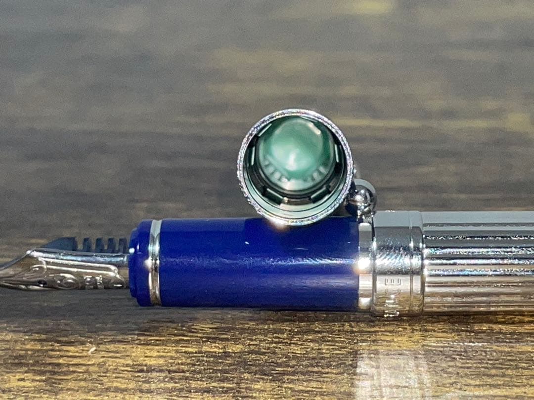 新品 ロジウムストライプ×マーブル マリンブルー グランセ パイロット