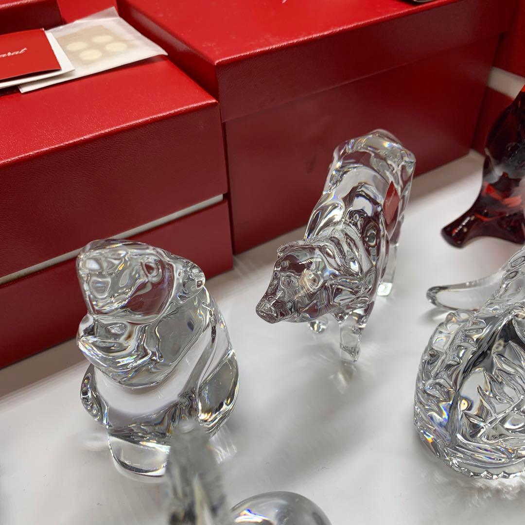 超美品 バカラ 十二支セット クリスタルガラス 干支の置物 12点セット