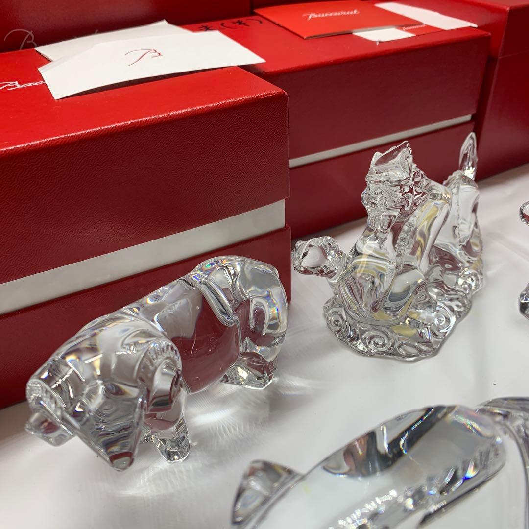 超美品 バカラ 十二支セット クリスタルガラス 干支の置物 12点セット