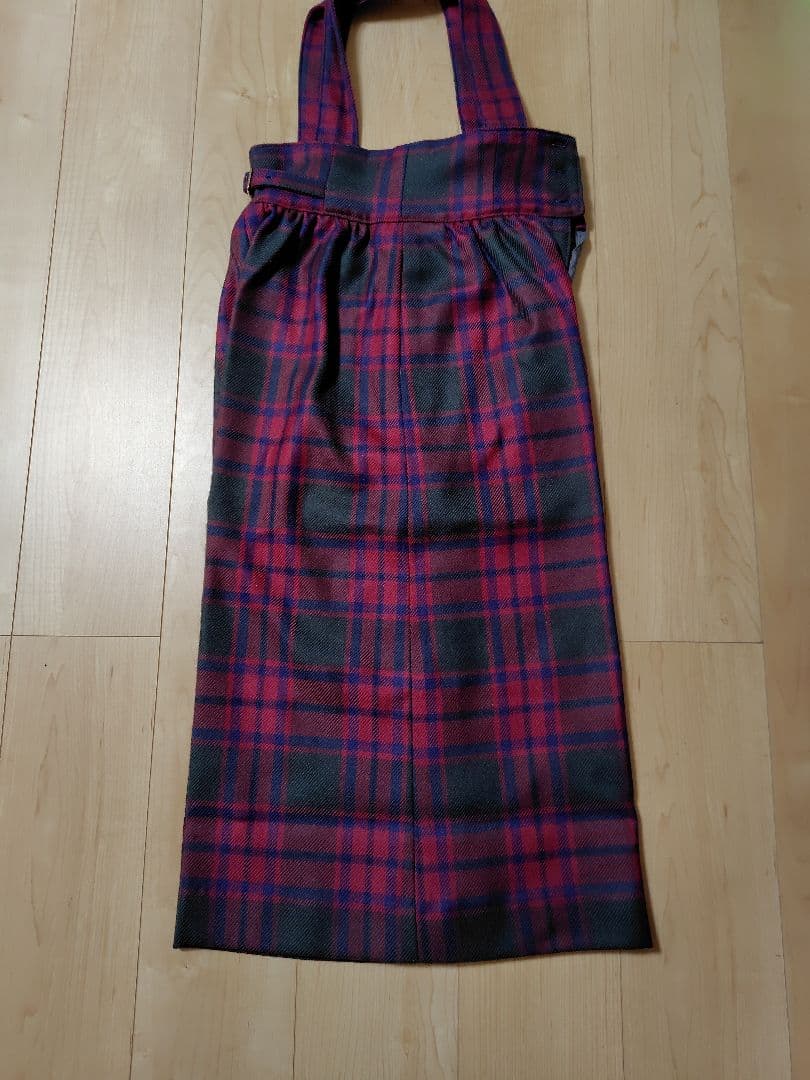 新品VIVID BOUTIQUEロングキュロットサスペンダー付きタータンチェック