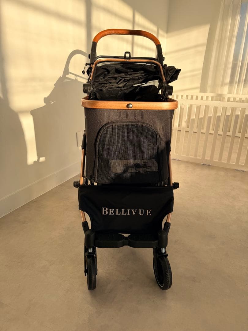 未使用 開封済み BELLIUVE ペットカート ブラック 25kgまで 分離式