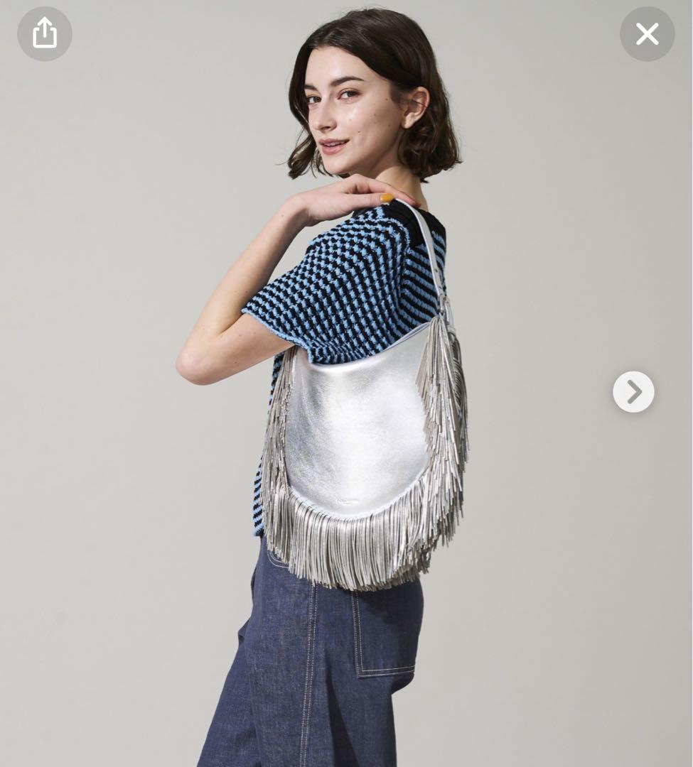 j&m davidsonシルバー フリンジ ショルダーバッグ フィエスタ　24