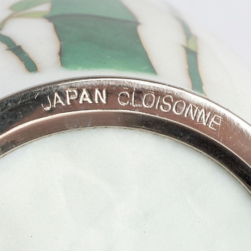 七宝焼 白地竹文 花瓶 時代箱 V 9506 - メルカリ