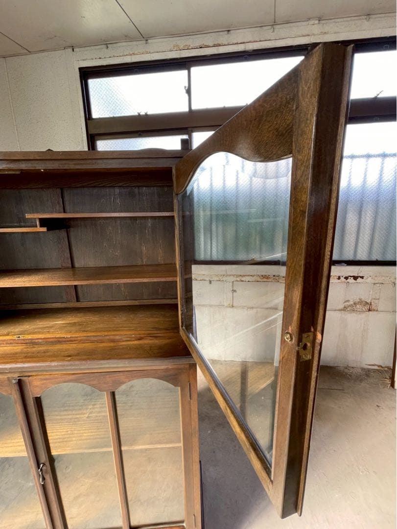 激レア‼️イギリス アンティーク 丸足 キュリオケース 什器