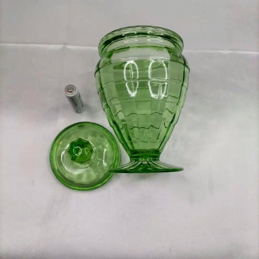 ウランガラスキャンディポット希少レアアンティーク1客