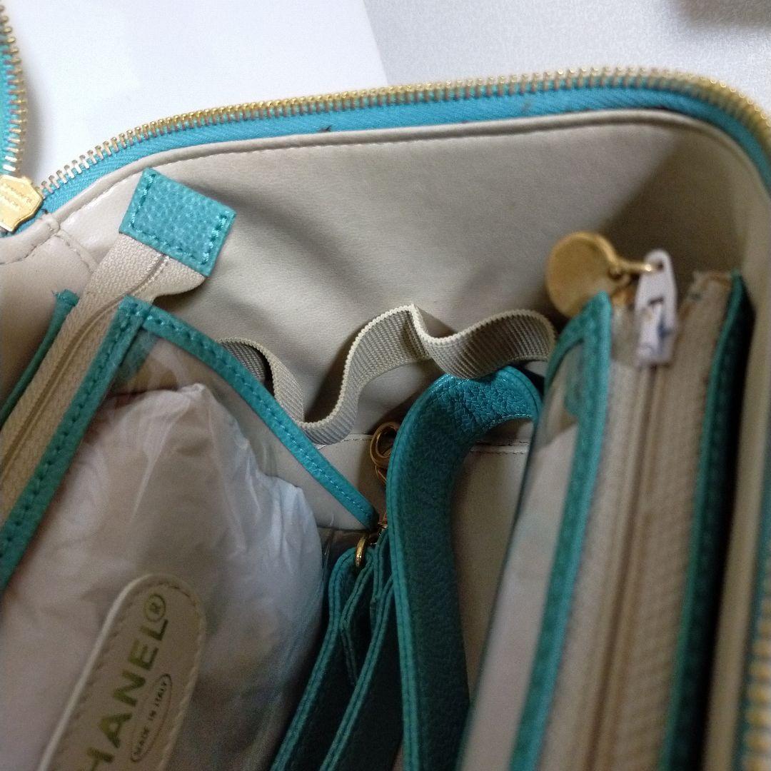 【ヴィンテージ】未使用CHANEL キャビンスキン ショルダー可能バニティバッグ