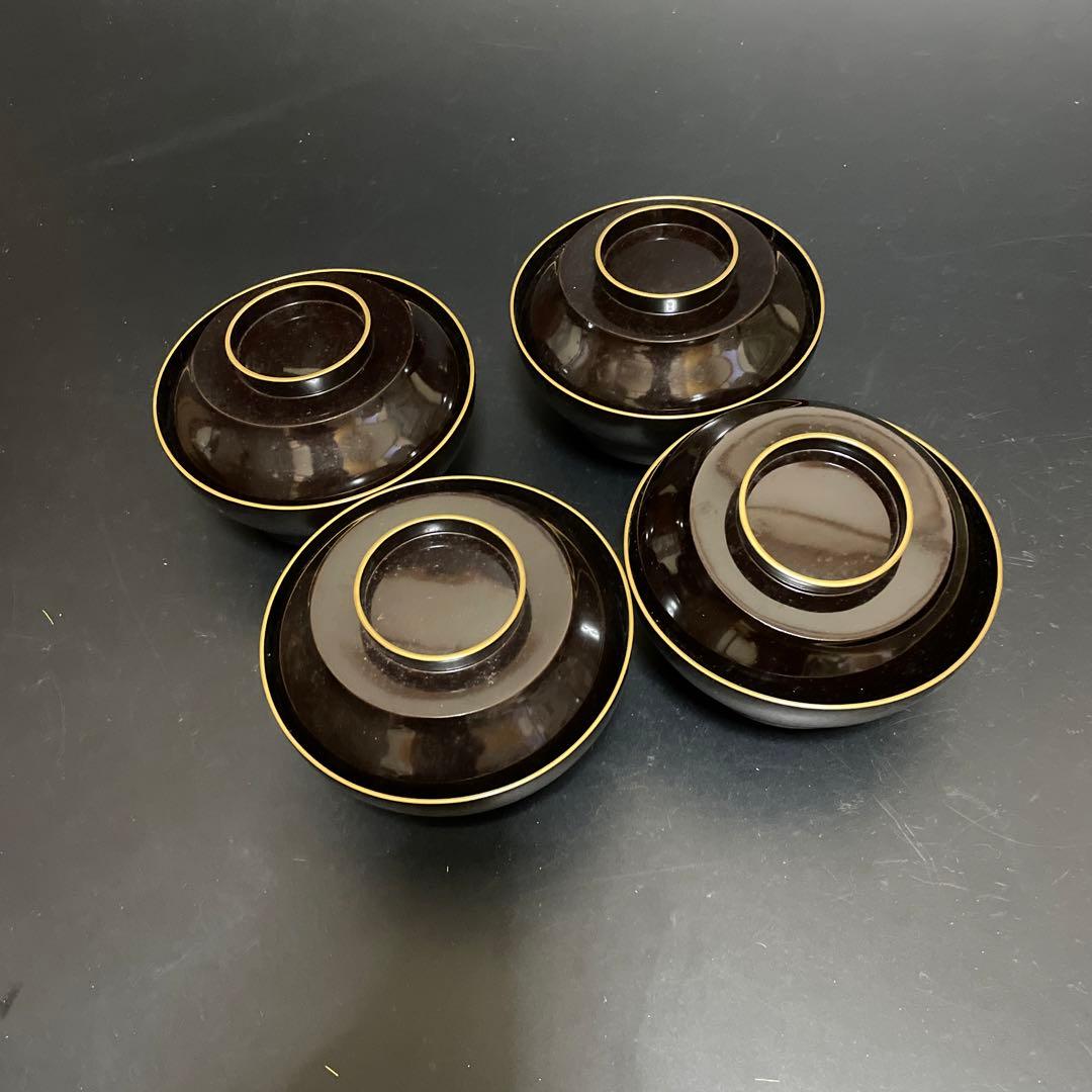 時代物　輪島塗り　蒔絵お盆　お膳　5個　汁椀4個サービス