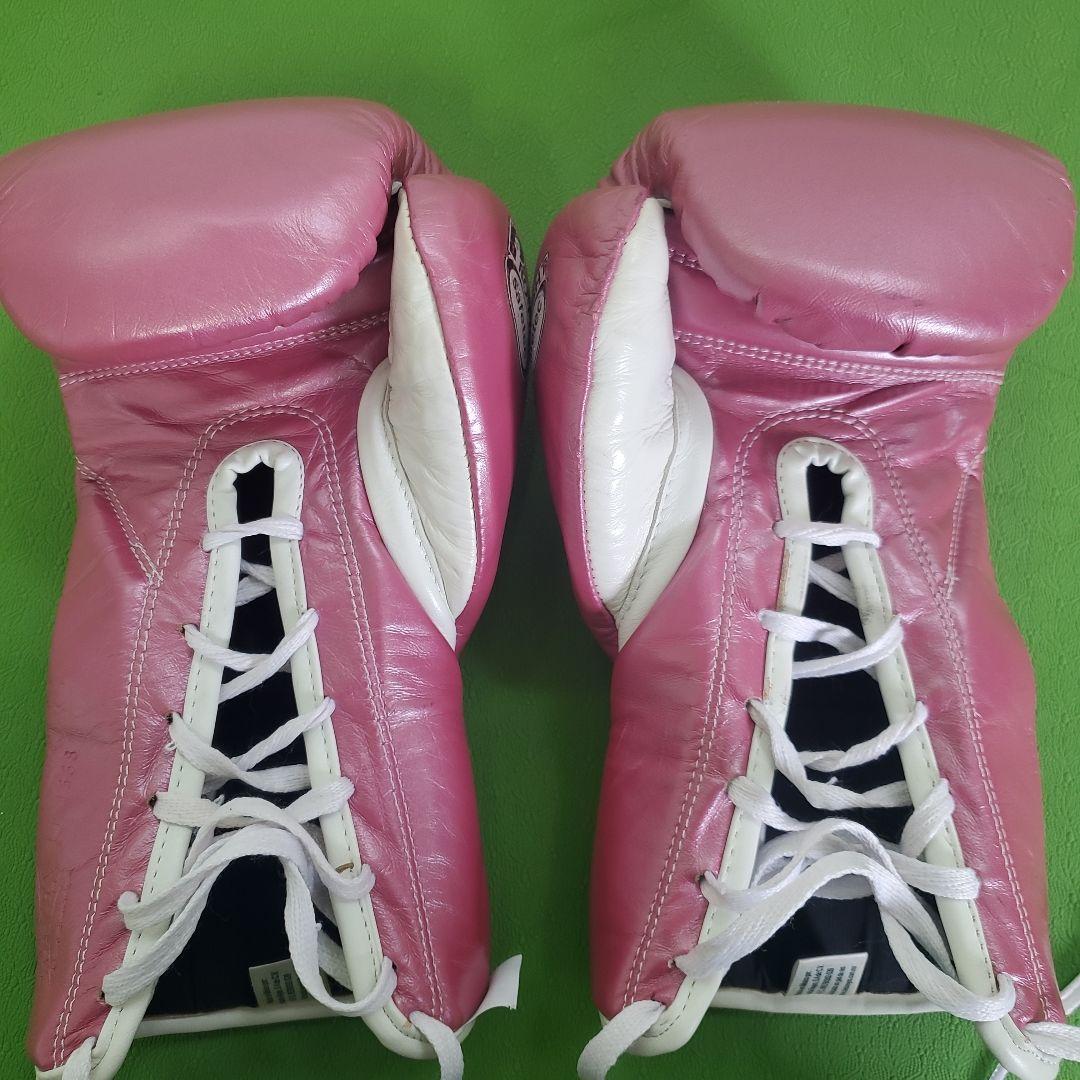 REYES ボクシンググローブ 8オンス ピンク セーフティック紐式の通販は