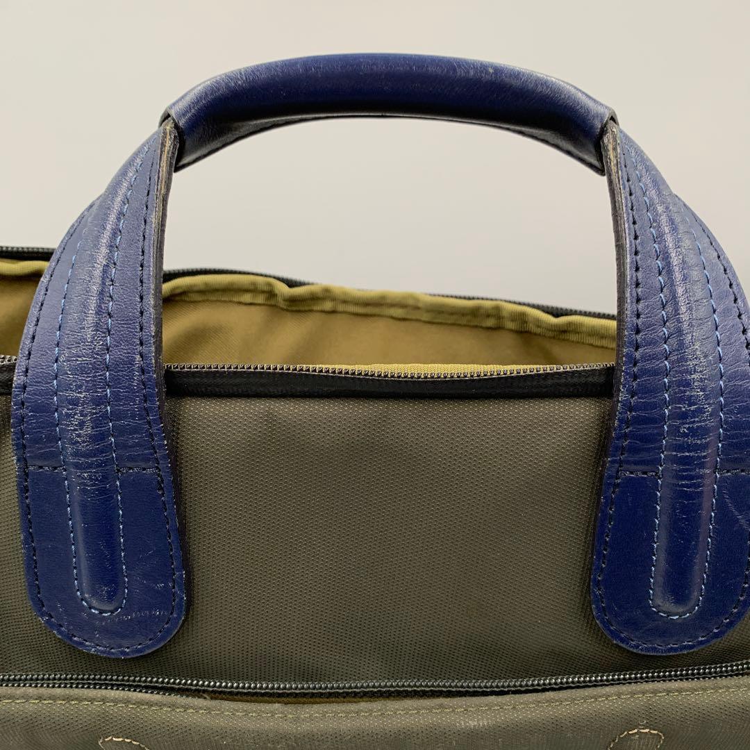 ポールスミス 2WAY ビジネスバッグ カーキ ナイロン レザー A4収納可