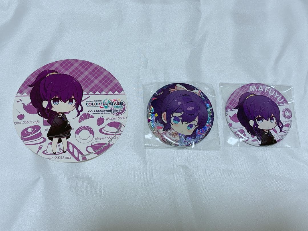 プロセカ 朝比奈まふゆ 缶バッジ ぱしゃこれ ウエハース ヴァイス ヴァイス