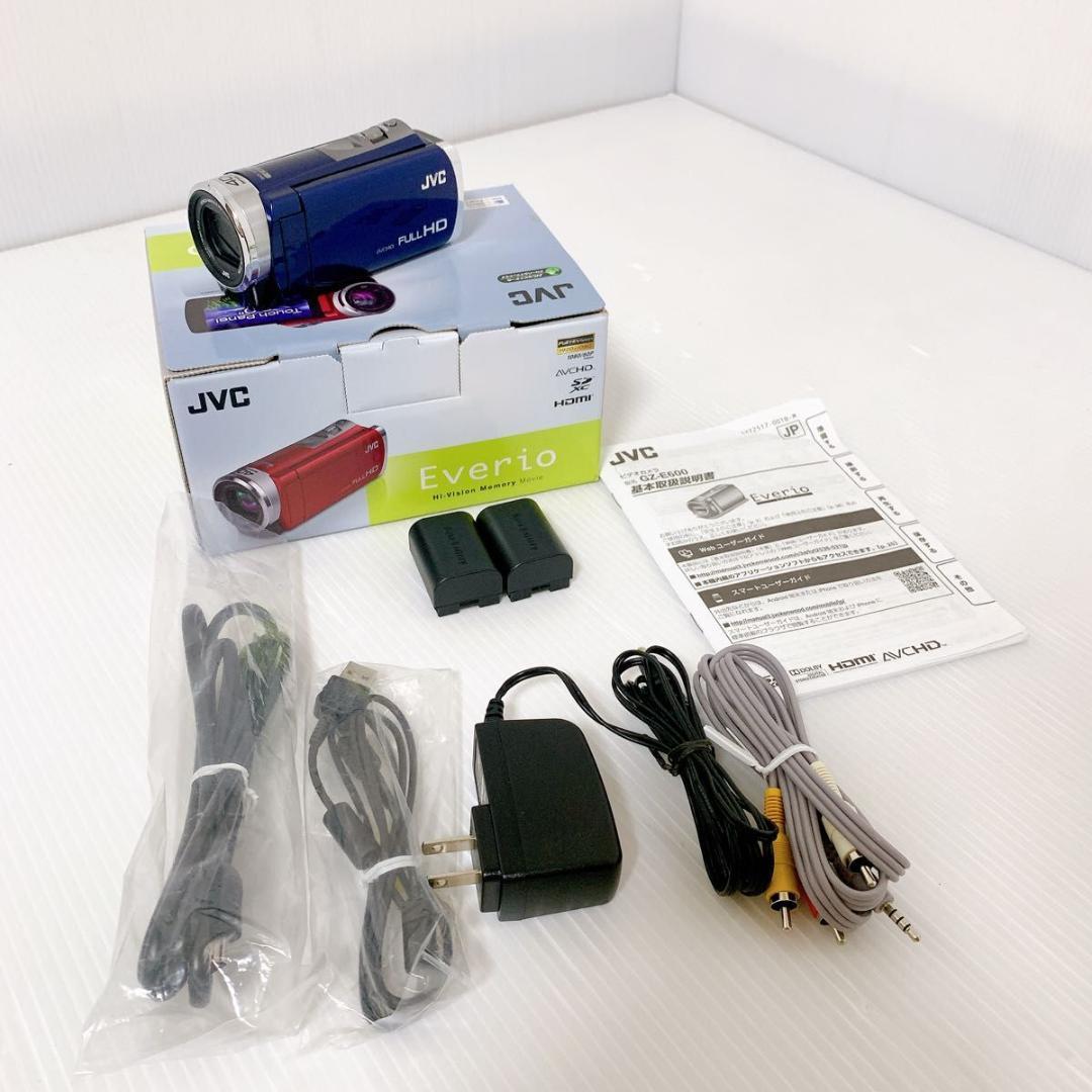 JVCケンウッド ビデオカメラ Everio GZ-E600-A 紺 L108116844 - ビデオ
