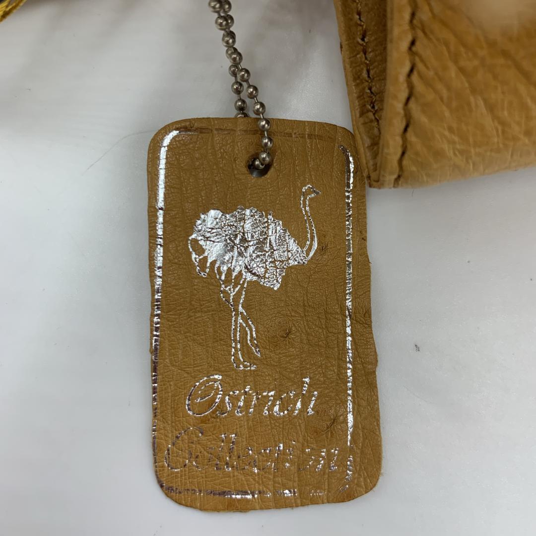 未使用品 RACINE オーストリッチ ハンドバッグ クイルマーク エキゾチック